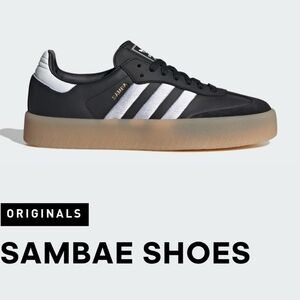 Adidas Sambae Platform Sneakers Black Size Mens 8.5